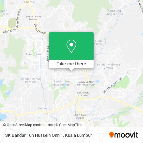 SK Bandar Tun Hussein Onn 1 map