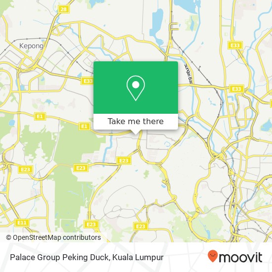 Palace Group Peking Duck map