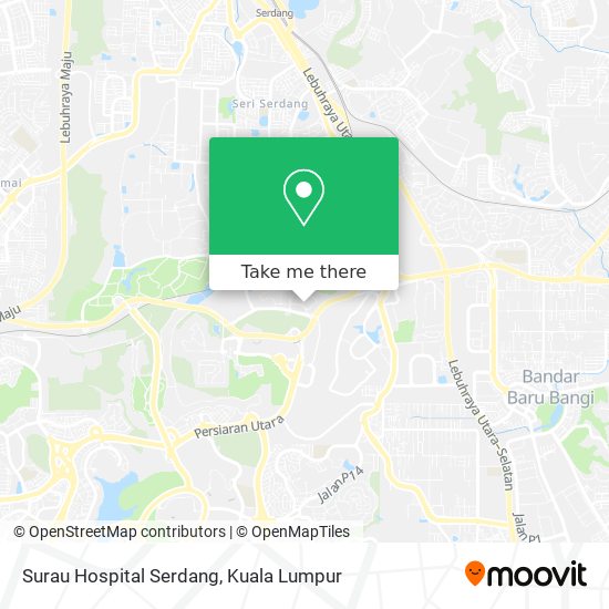 Peta Surau Hospital Serdang