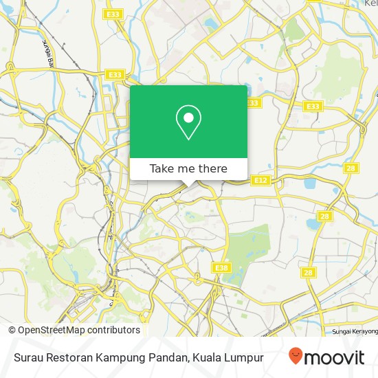 Surau Restoran Kampung Pandan map