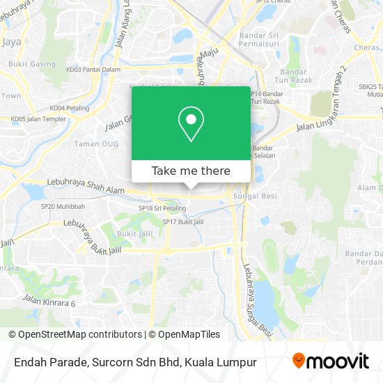 Endah Parade, Surcorn Sdn Bhd map