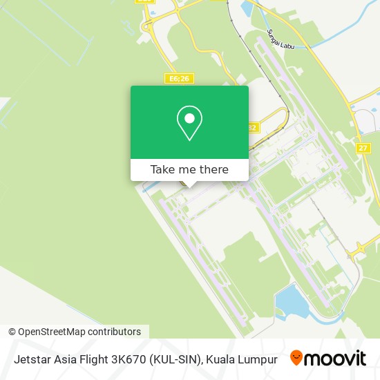 Jetstar Asia Flight 3K670 (KUL-SIN) map