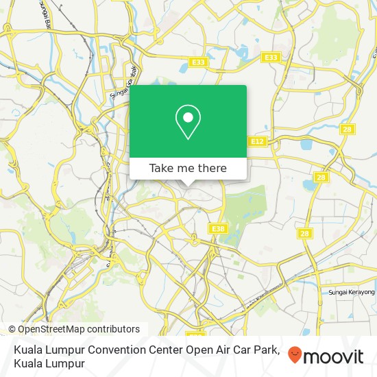 Peta Kuala Lumpur Convention Center Open Air Car Park
