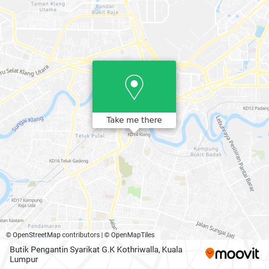 Peta Butik Pengantin Syarikat G.K Kothriwalla