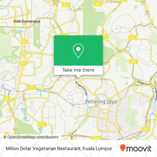 Milion Dolar Vegetarian Restaurant map