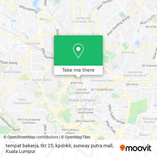 tempat bekerja, tkt 25, kpdnkk, sunway putra mall map