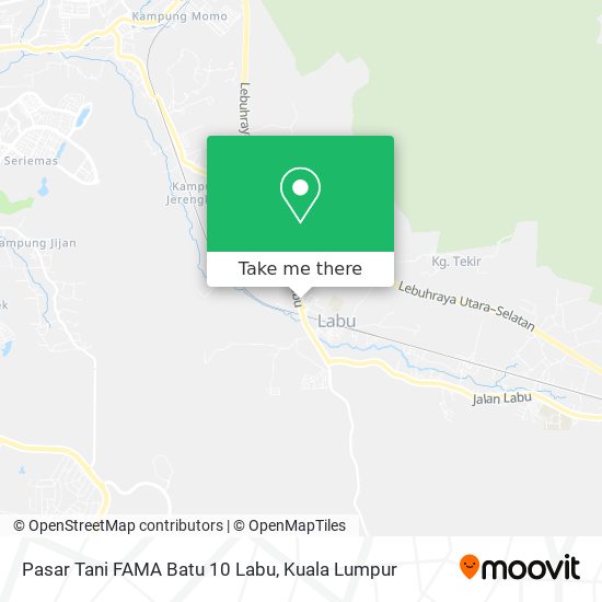 Peta Pasar Tani FAMA Batu 10 Labu