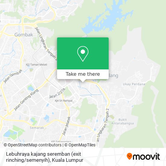Peta Lebuhraya kajang seremban (exit rinching / semenyih)