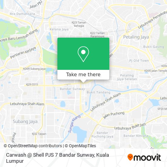 Peta Carwash @ Shell PJS 7 Bandar Sunway