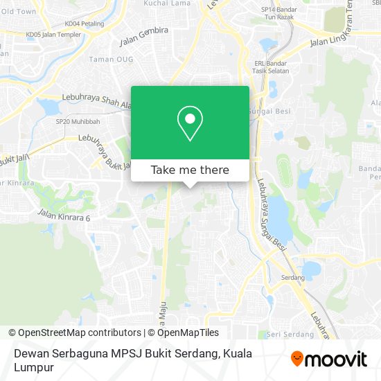 Peta Dewan Serbaguna MPSJ Bukit Serdang