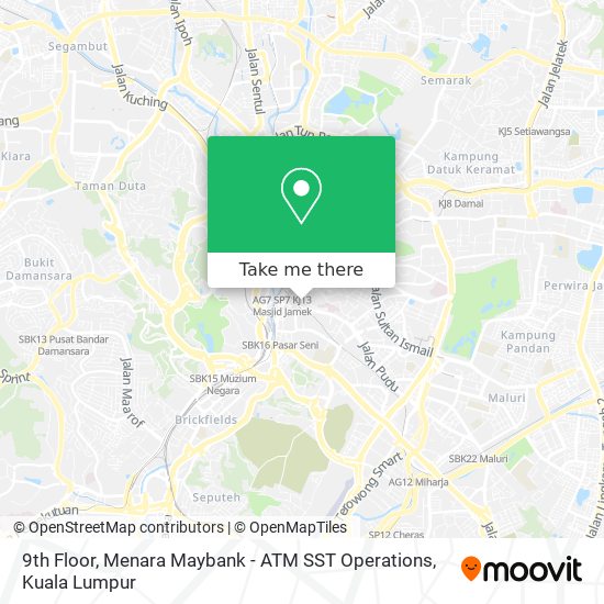 9th Floor, Menara Maybank - ATM SST Operations map