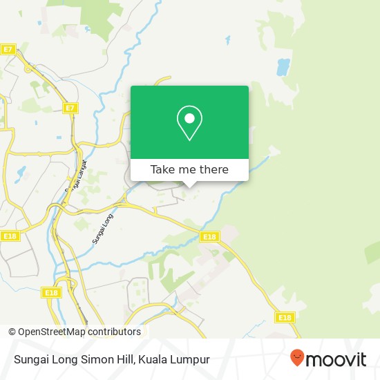 Sungai Long Simon Hill map