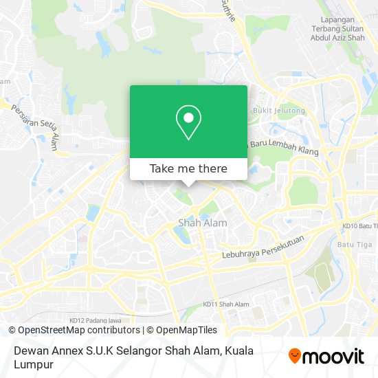 Dewan Annex S.U.K Selangor Shah Alam map
