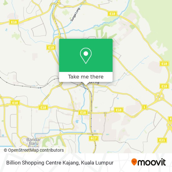 Billion Shopping Centre Kajang map