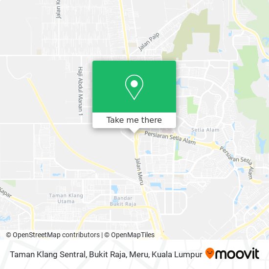 Peta Taman Klang Sentral, Bukit Raja, Meru
