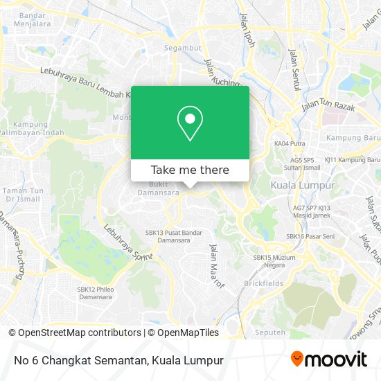 No 6 Changkat Semantan map