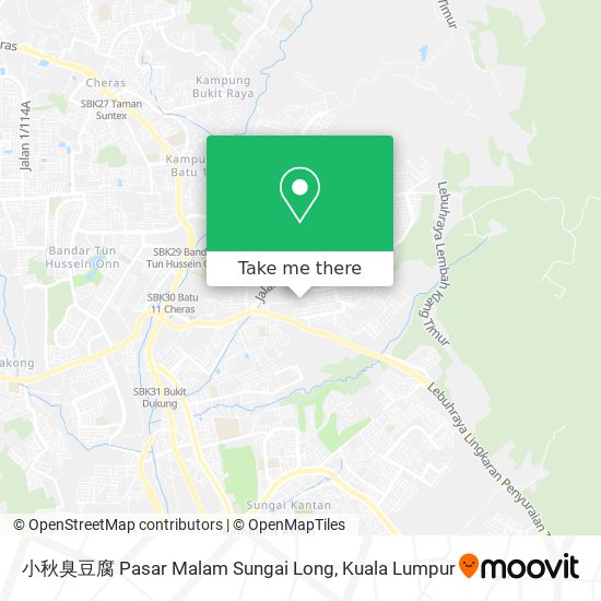 小秋臭豆腐 Pasar Malam Sungai Long map