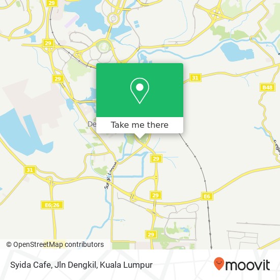 Peta Syida Cafe, Jln Dengkil