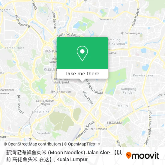 新满记海鲜鱼肉米 (Moon Noodles) Jalan Alor- 【以前 高佬鱼头米 在这】 map