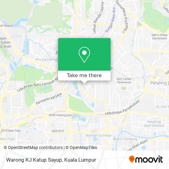 Warong KJ Katup Sayup map
