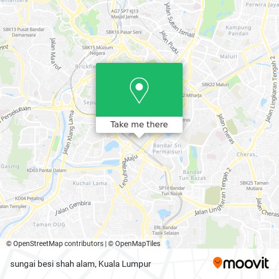 Peta sungai besi shah alam