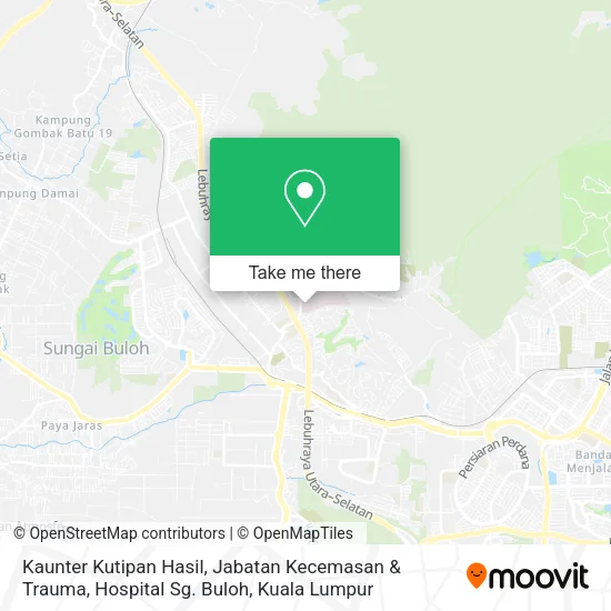 Kaunter Kutipan Hasil, Jabatan Kecemasan & Trauma, Hospital Sg. Buloh map