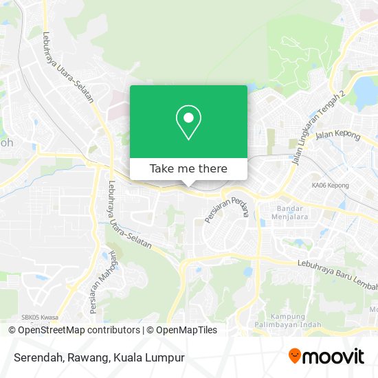 Serendah, Rawang map