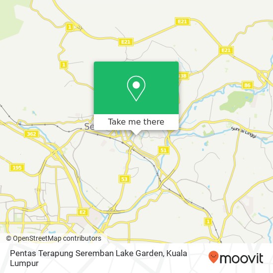 Pentas Terapung Seremban Lake Garden map