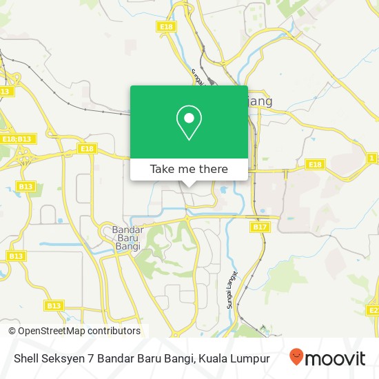 Shell Seksyen 7 Bandar Baru Bangi map