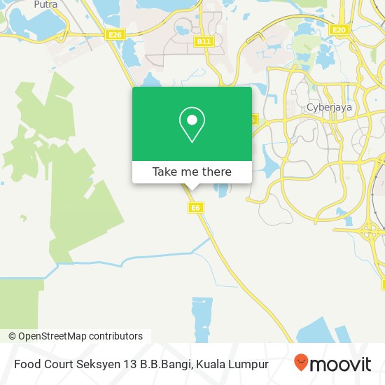 Food Court Seksyen 13 B.B.Bangi map