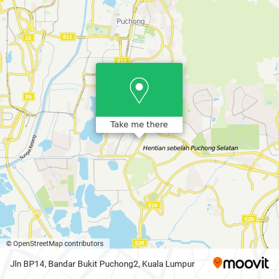 Peta Jln BP14, Bandar Bukit Puchong2