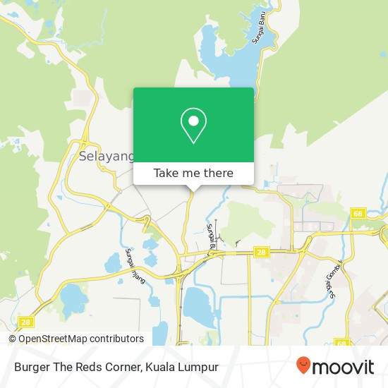 Burger The Reds Corner map