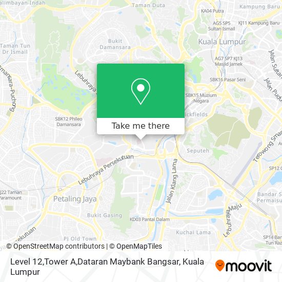 Peta Level 12,Tower A,Dataran Maybank Bangsar
