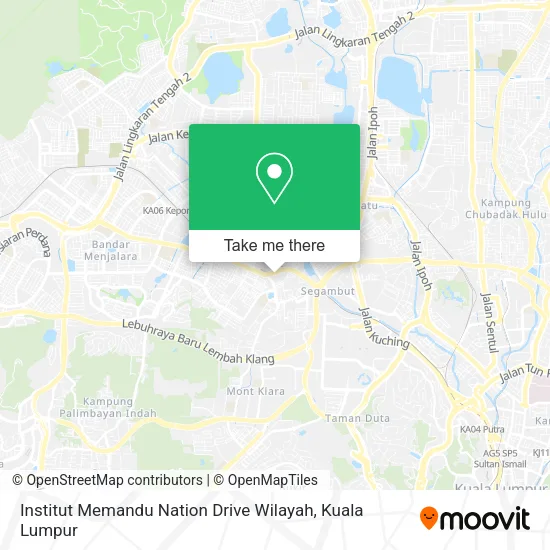 Institut Memandu Nation Drive Wilayah map