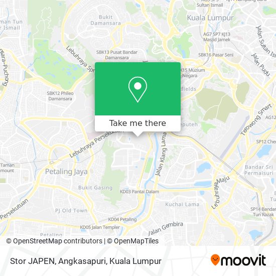 Peta Stor JAPEN, Angkasapuri