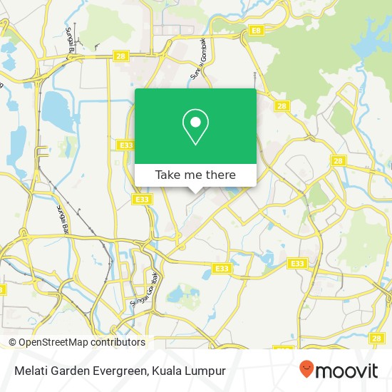 Melati Garden Evergreen map