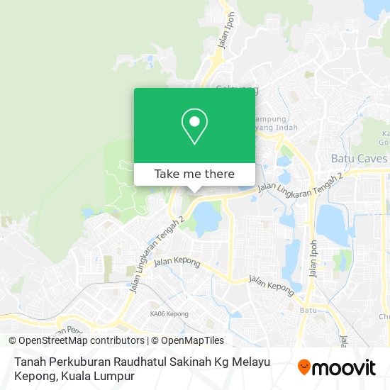 Peta Tanah Perkuburan Raudhatul Sakinah Kg Melayu Kepong