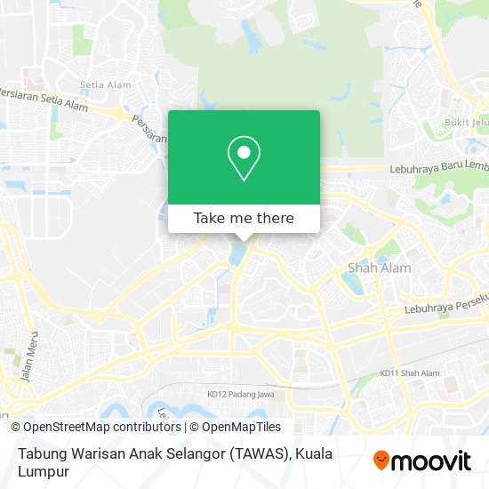Tabung Warisan Anak Selangor (TAWAS) map