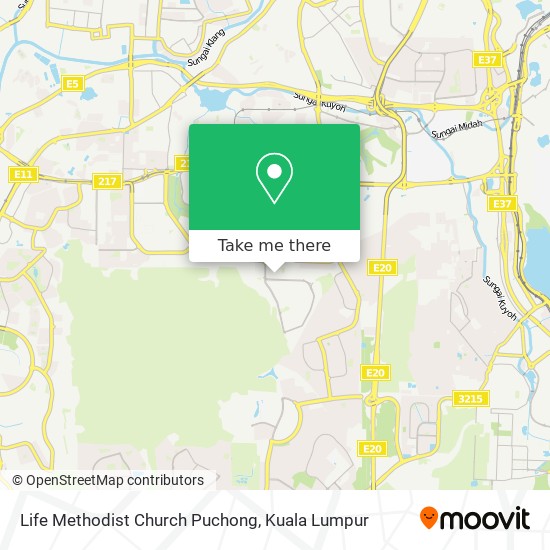 Life Methodist Church Puchong map