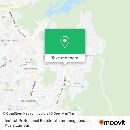 Peta Institut Profesional Baitulmal. kampung pandan