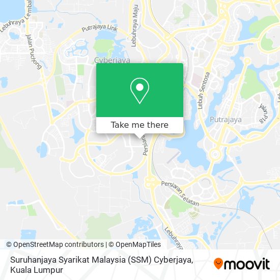 Peta Suruhanjaya Syarikat Malaysia (SSM) Cyberjaya