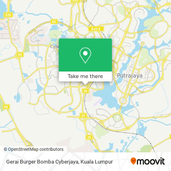 Gerai Burger Bomba Cyberjaya map