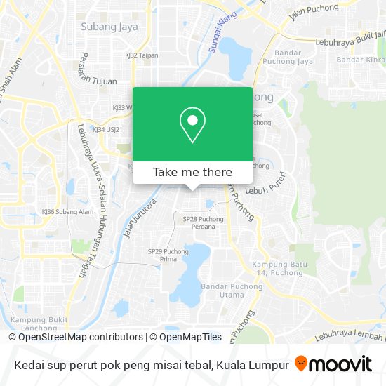 Peta Kedai sup perut pok peng misai tebal