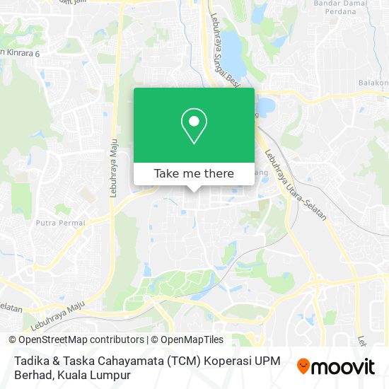 Peta Tadika & Taska Cahayamata (TCM) Koperasi UPM Berhad