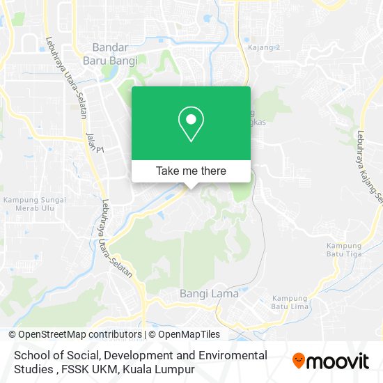 School of Social, Development and Enviromental Studies , FSSK UKM map