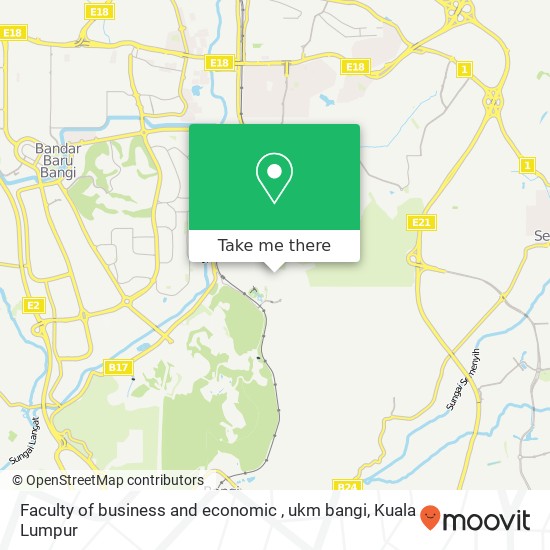 Faculty of business and economic , ukm bangi map