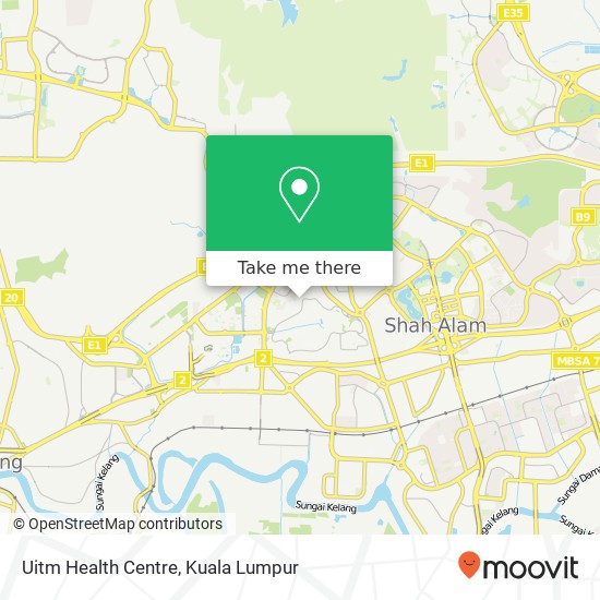 Uitm Health Centre map