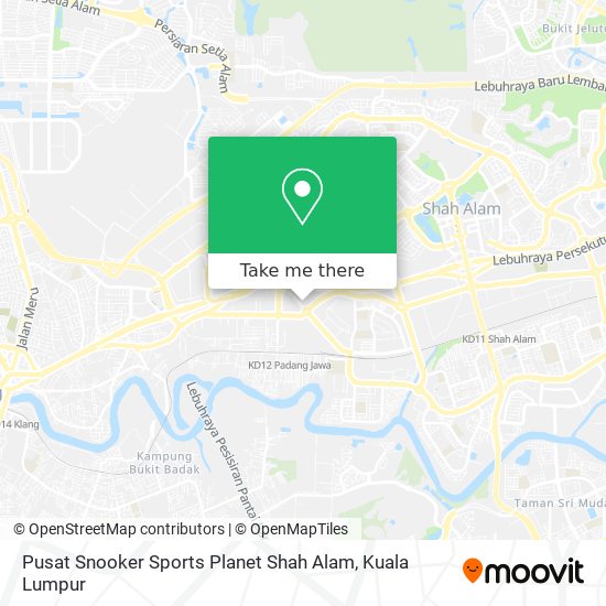 Peta Pusat Snooker Sports Planet Shah Alam