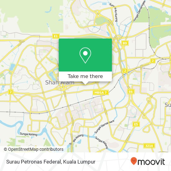 Surau Petronas Federal map