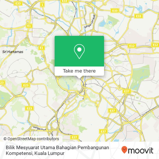 Bilik Mesyuarat Utama Bahagian Pembangunan Kompetensi map